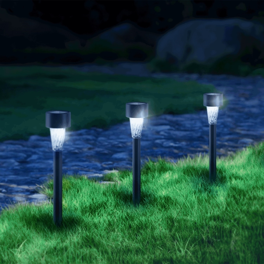 Aigostar - LED Solarna lampa LED/0,006W/1,2V 29,5 cm crno 6500K IP44
