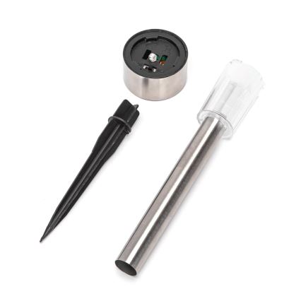 Aigostar - LED Solarna lampa LED/0,006W/1,2V 29,5 cm 40 mAh mat krom 6500K IP44