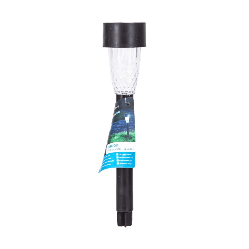 Aigostar - LED Solarna lampa LED/0,006W/1,2V 29,7 cm crno 6500K IP44