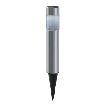 Aigostar - LED solarna lampa LED/0,006W/1,2V 31,5 cm 100 mAh mat hrom 6500K IP44