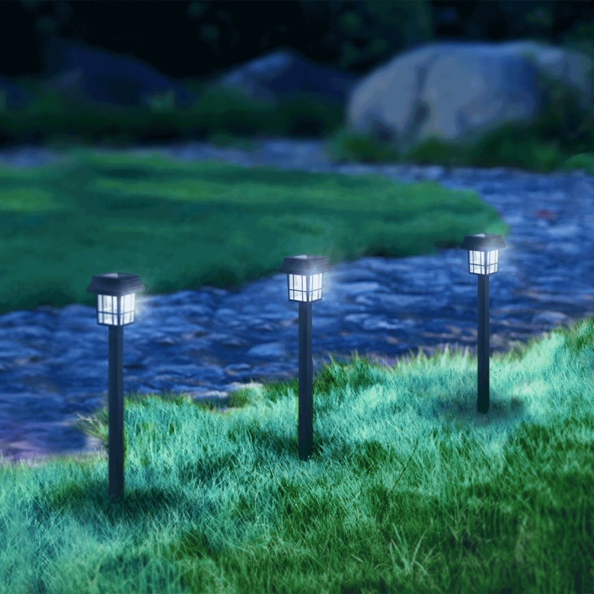 Aigostar - LED Solarna lampa LED/0,006W/1,2V 32 cm crno 6500K IP44