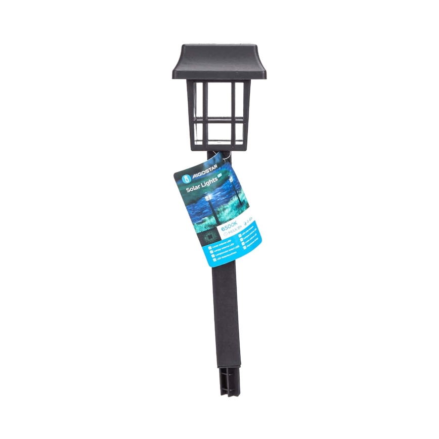 Aigostar - LED Solarna lampa LED/0,006W/1,2V 32 cm crno 6500K IP44