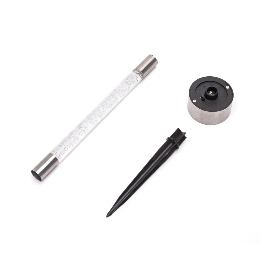 Aigostar - LED solarna lampa LED/0,006W/1,2V 36,7 cm mat hrom 2700K 40 mAh IP44