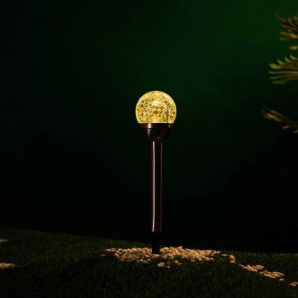 Aigostar - LED Solarna lampa LED/0,006W/1,2V 37,8cm krom 2700K IP44
