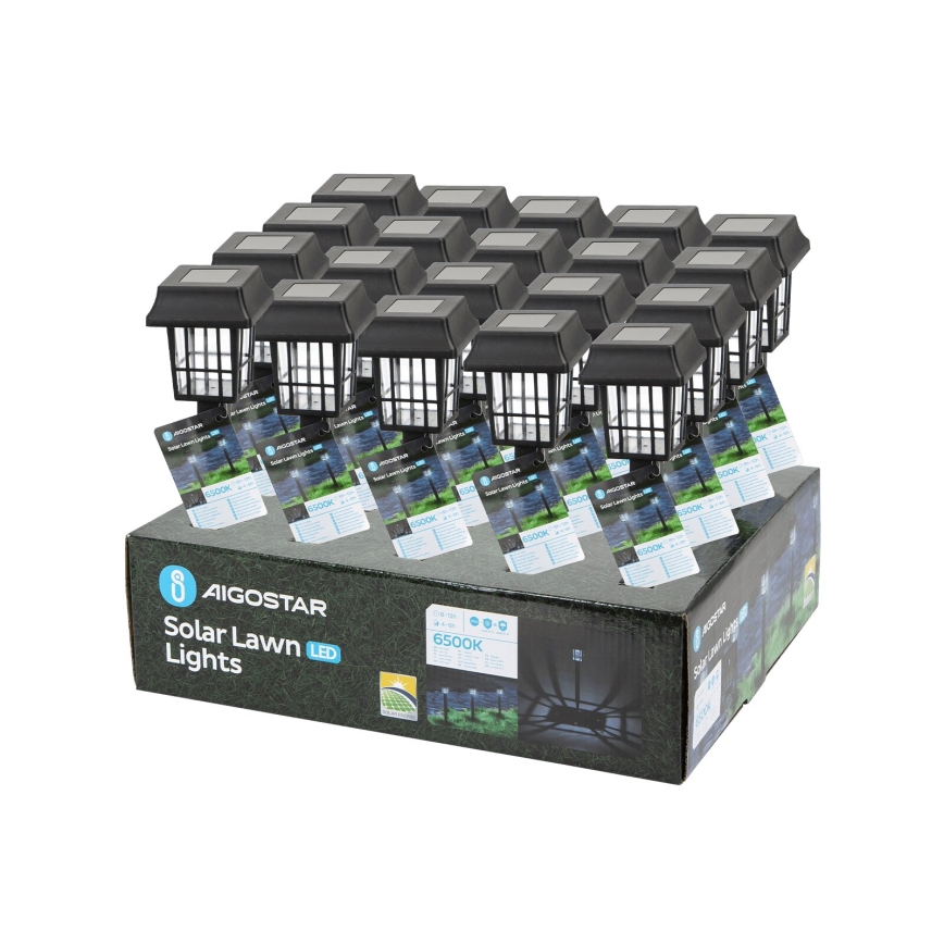 Aigostar - LED Solarna lampa LED/0,006W/1,2V 40mAh 6500K IP44 32 cm