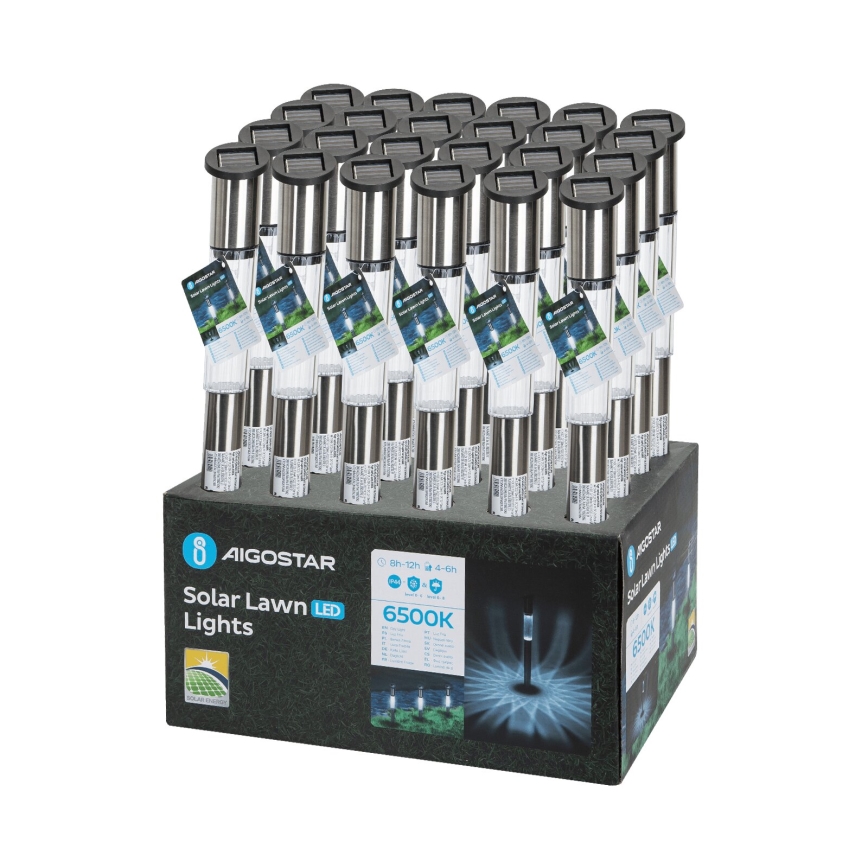 Aigostar - LED Solarna lampa LED/0,012W/1,2V 100 mAh 6500K IP44 55 cm