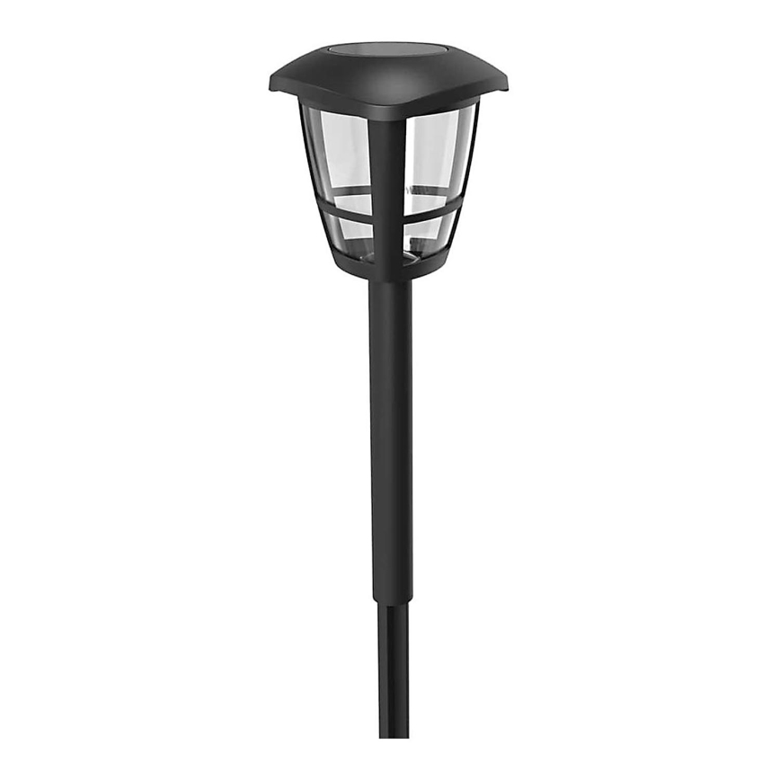 Aigostar - LED Solarna lampa LED/0,06W/2V 100 mAh 33,8 cm 6500K IP44 crno