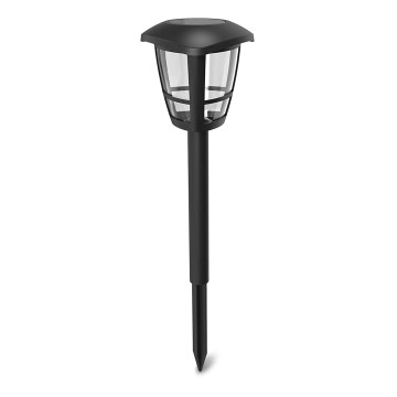Aigostar - LED Solarna lampa LED/0,06W/2V 33,8 cm 6500K IP44 crno