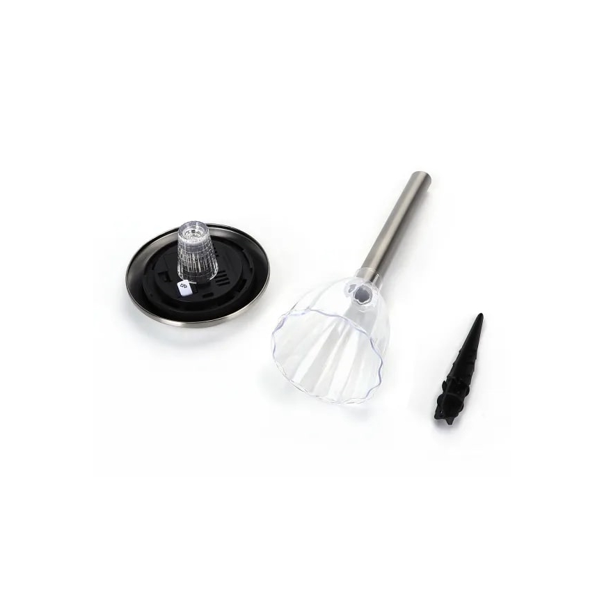 Aigostar - LED Solarna lampa LED/0,08W/2V 30,4 cm 6500K IP44 krom