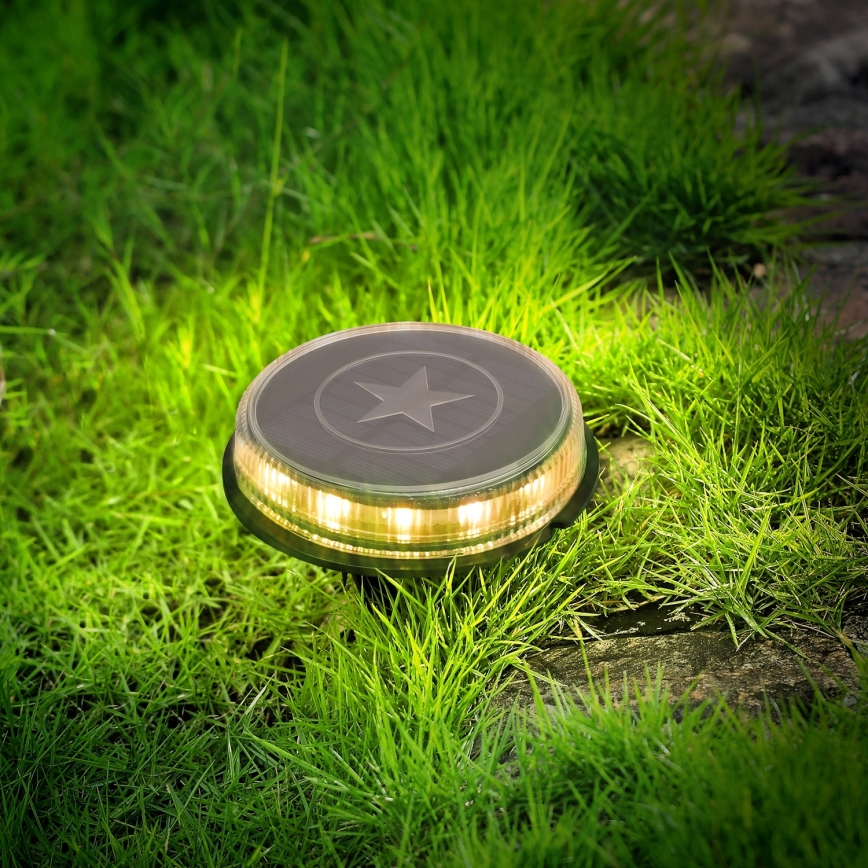Aigostar - LED Solarna lampa LED/0,6W/5,5V 24,5 cm 500 mAh 3200K IP66 crno