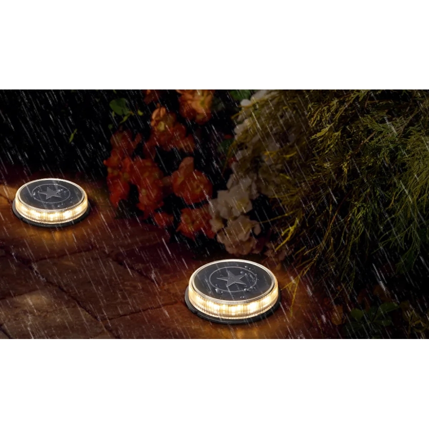 Aigostar - LED Solarna lampa LED/0,6W/5,5V 24,5 cm 500 mAh 3200K IP66 crno