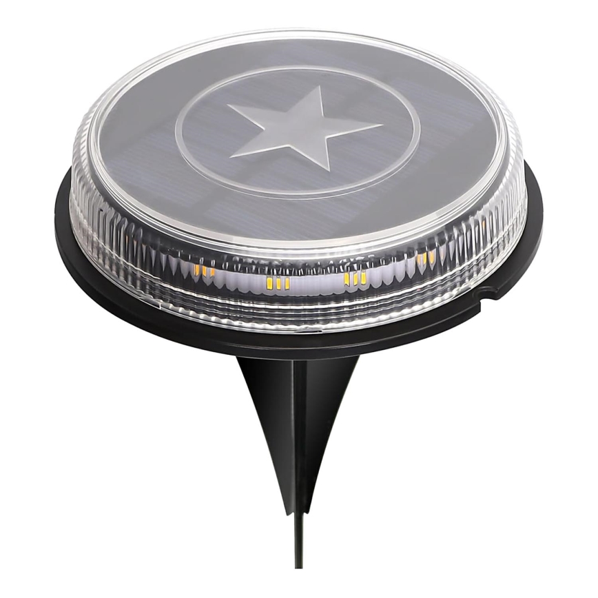 Aigostar - LED Solarna lampa LED/0,6W/5,5V 24,5 cm 500 mAh 3200K IP66 crno