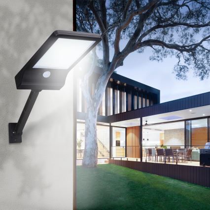 Aigostar - LED Solarna ulična svetiljka sa senzorom LED/3W/3,7V1800 mAh IP44 3000/4000/5000K + Daljinski upravljač