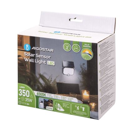 Aigostar - LED Solarna lampa sa senzorom pokreta LED/2,4W/3,7V IP65