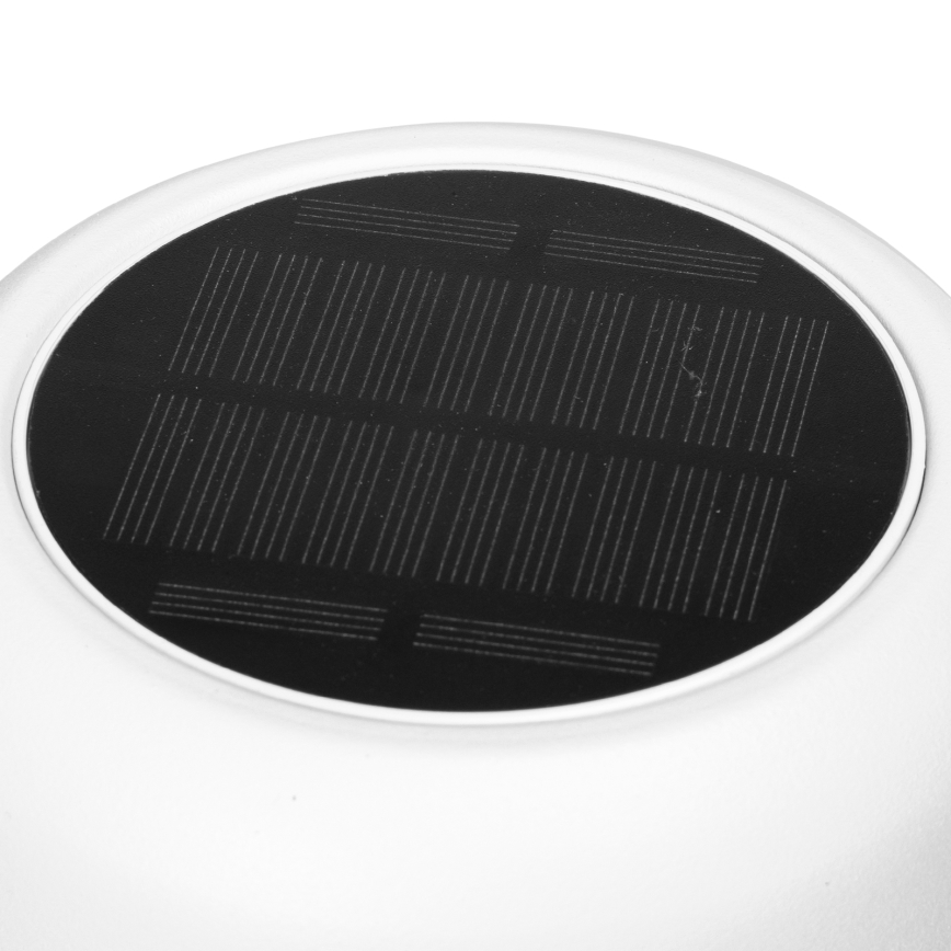 Aigostar - LED Solarna prigušivi punjiva stona lampa LED/3W/5V 2200mAh bela IP54