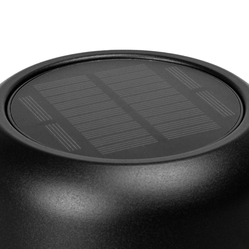 Aigostar - LED Solarna prigušivi punjiva  stona lampa LED/3W/5V 2200mAh crno IP54