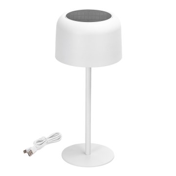 Aigostar - LED Solarna prigušivi punjiva stona lampa LED/3W/5V 2200mAh bela IP54