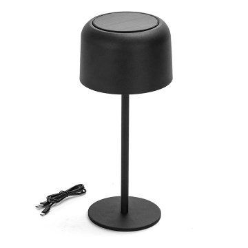 Aigostar - LED Solarna prigušivi punjiva  stona lampa LED/3W/5V 2200mAh crno IP54