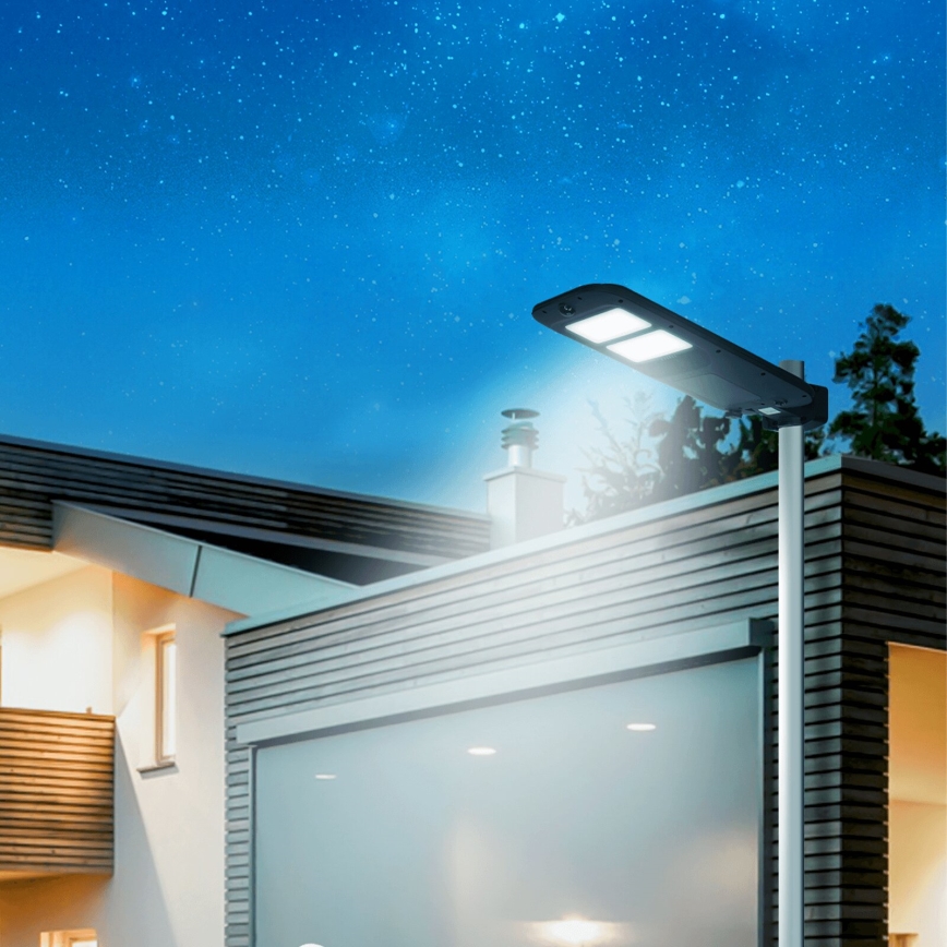 Aigostar - LED Solarna ulična svetiljka sa senzorom LED/180W/4V 7500mAh IP65 + Daljinski upravljač