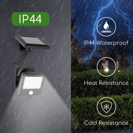 Aigostar - LED Solarna zidna lampa sa senzorom LED/0,64W/3,7V 600 mAh 6500K IP44