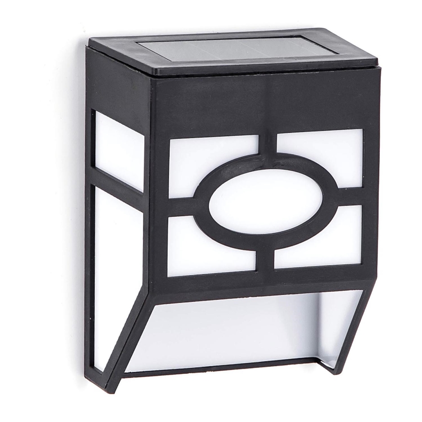 Aigostar - LED Solarna zidna rasveta LED/0,006W/1,2V 2700K IP44 crno