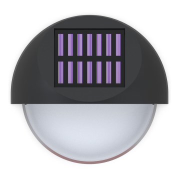Aigostar - LED Solarna zidna rasveta LED/1W/1,2V crno 2700K IP44