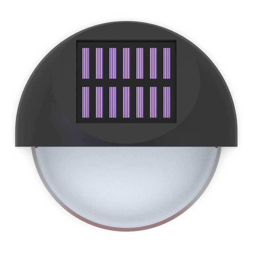 Aigostar - LED Solarna zidna rasveta LED/1W/1,2V crno 2700K IP44
