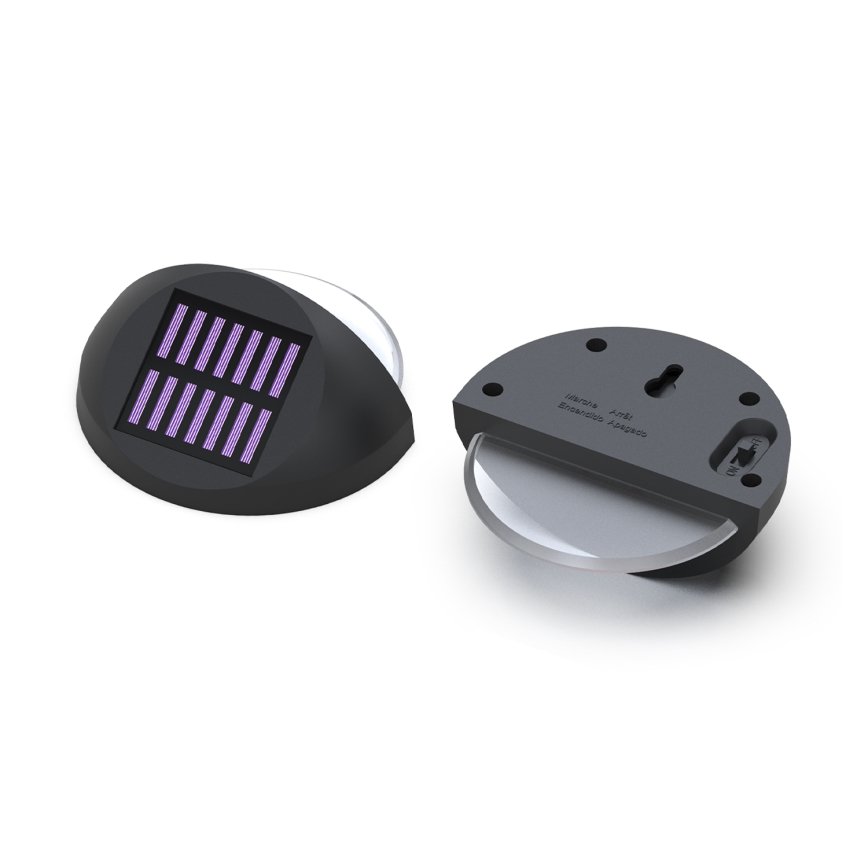 Aigostar - LED Solarna zidna rasveta LED/1W/1,2V crno 2700K IP44