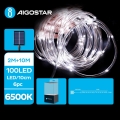 Aigostar - LED Solarne božićne lampice 100xLED/8 funkcije 12m IP65 hladna bela