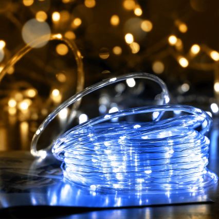 Aigostar - LED Solarne božićne lampice 100xLED/8 funkcije 12m IP65 hladna bela