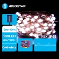 Aigostar - LED Solarne božićne lampice 100xLED/8 funkcije 12m IP65 hladna bela