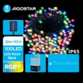 Aigostar - LED Solarne božićne lampice 100xLED/8 funkcije 12m IP65 šareni
