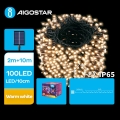 Aigostar - LED Solarne božićne lampice 100xLED/8 funkcije 12m IP65 topla bela
