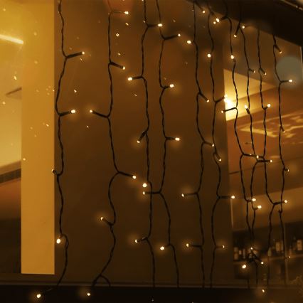 Aigostar - LED Solarne božićne lampice 100xLED/8 funkcije 4x1m IP65 topla bela