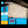 Aigostar - LED Solarne božićne lampice 100xLED/8 funkcije 8x0,4m IP65 topla bela 800 mAh