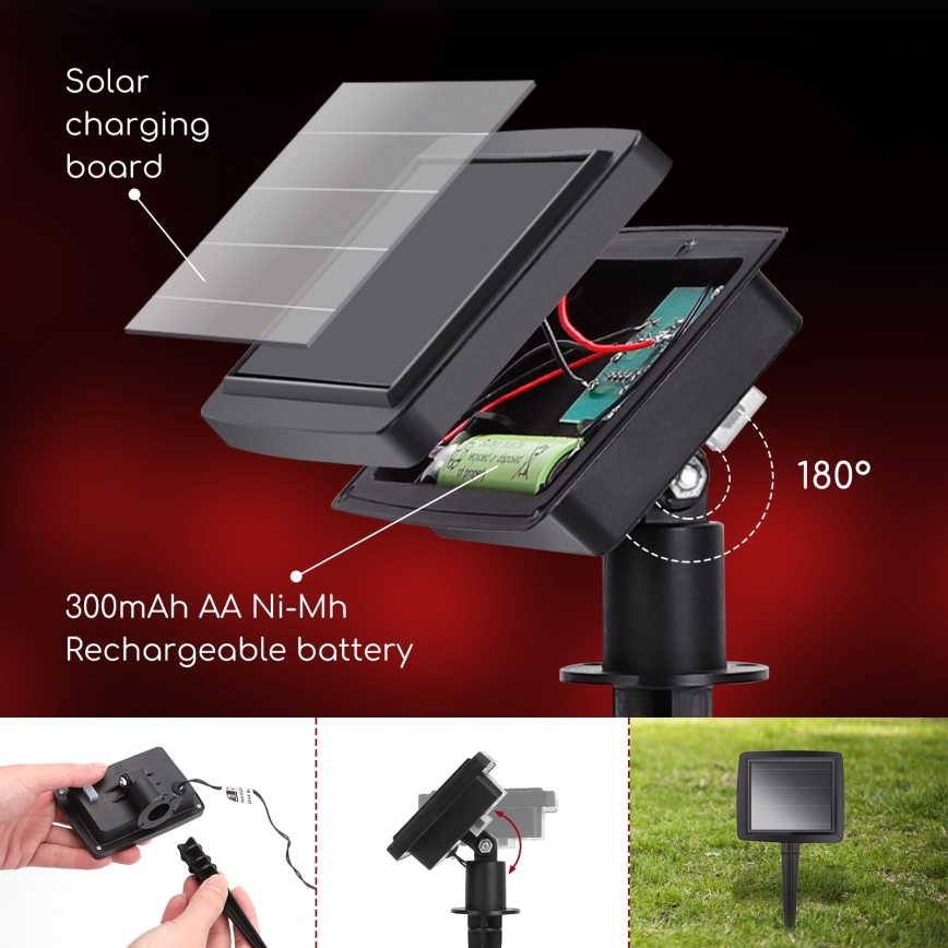 Aigostar - LED Solarne božićne lampice 10xLED/3,8 m IP44 hladna bela 400 mAh