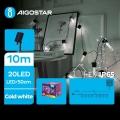 Aigostar - LED Solarne božićne lampice 20xLED/8 funkcije 11,5m 1200 mAh IP65 hladna bela