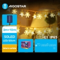 Aigostar - LED Solarne božićne lampice 50xLED/8 funkcije 12m 800mAh IP65 topla bela