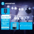 Aigostar - LED Solarne božićne lampice 50xLED/8 funkcije 12m IP65 hladna bela