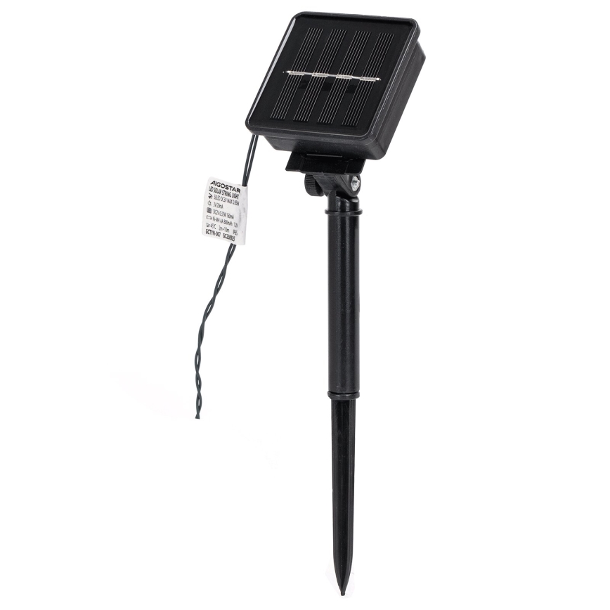 Aigostar - LED Solarne božićne lampice 50xLED/8 funkcije 800 mAh 12m IP65 šareni