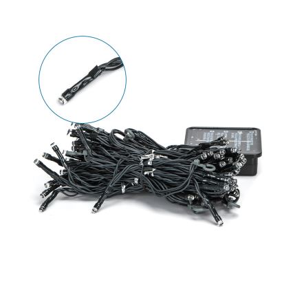 Aigostar - LED solarni božićni lanac 100xLED/8 funkcija 4x1m 800 mAh IP65 hladno-bela