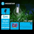 Aigostar - LED Solarni dekorativni lanac 10xLED/8 funkcije 5,5m IP65 hladna bela 500 mAh