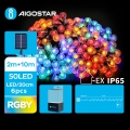 Aigostar - LED Solarni dekorativni lanac 50xLED/8 funkcije 12m IP65 šareni 800 mAh