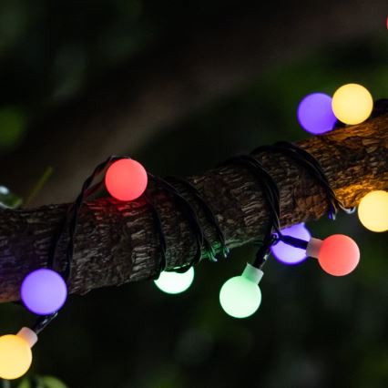 Aigostar - LED Solarni dekorativni lanac 50xLED/8 funkcije 12m IP65 šareni