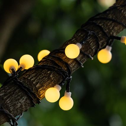 Aigostar - LED Solarni dekorativni lanac 50xLED/8 funkcije 12m IP65 topla bela