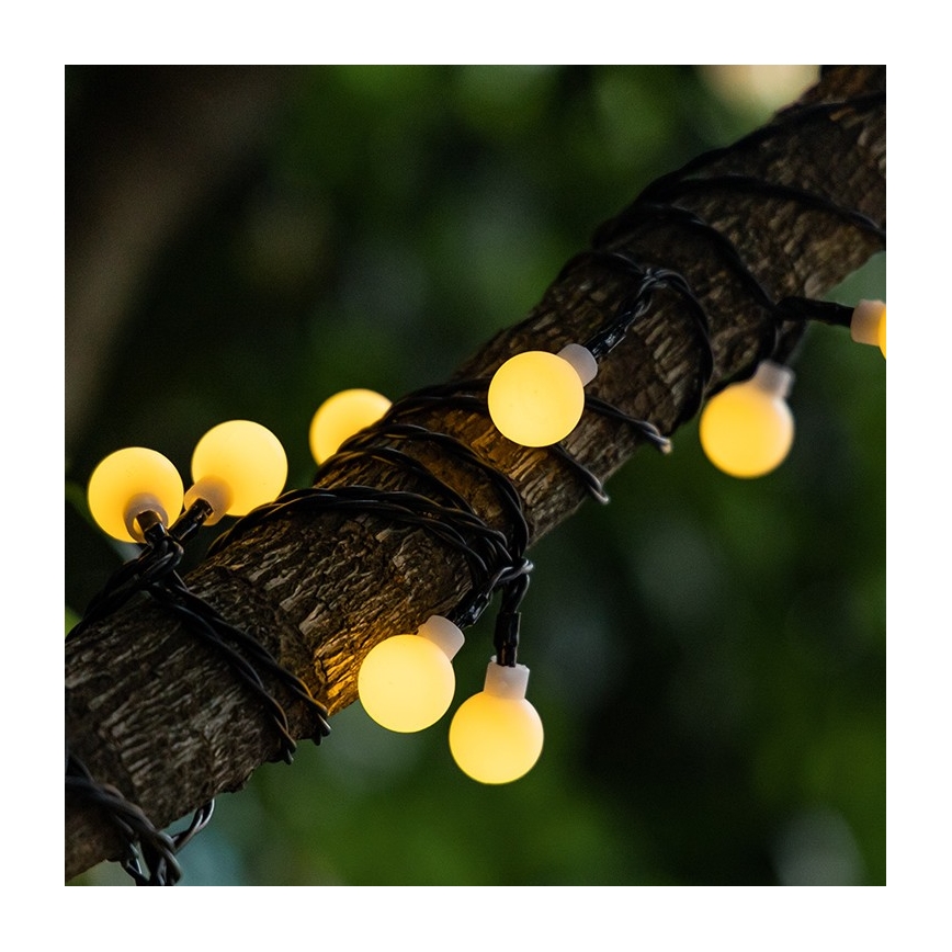 Aigostar - LED Solarni dekorativni lanac 50xLED/8 funkcije 12m IP65 topla bela
