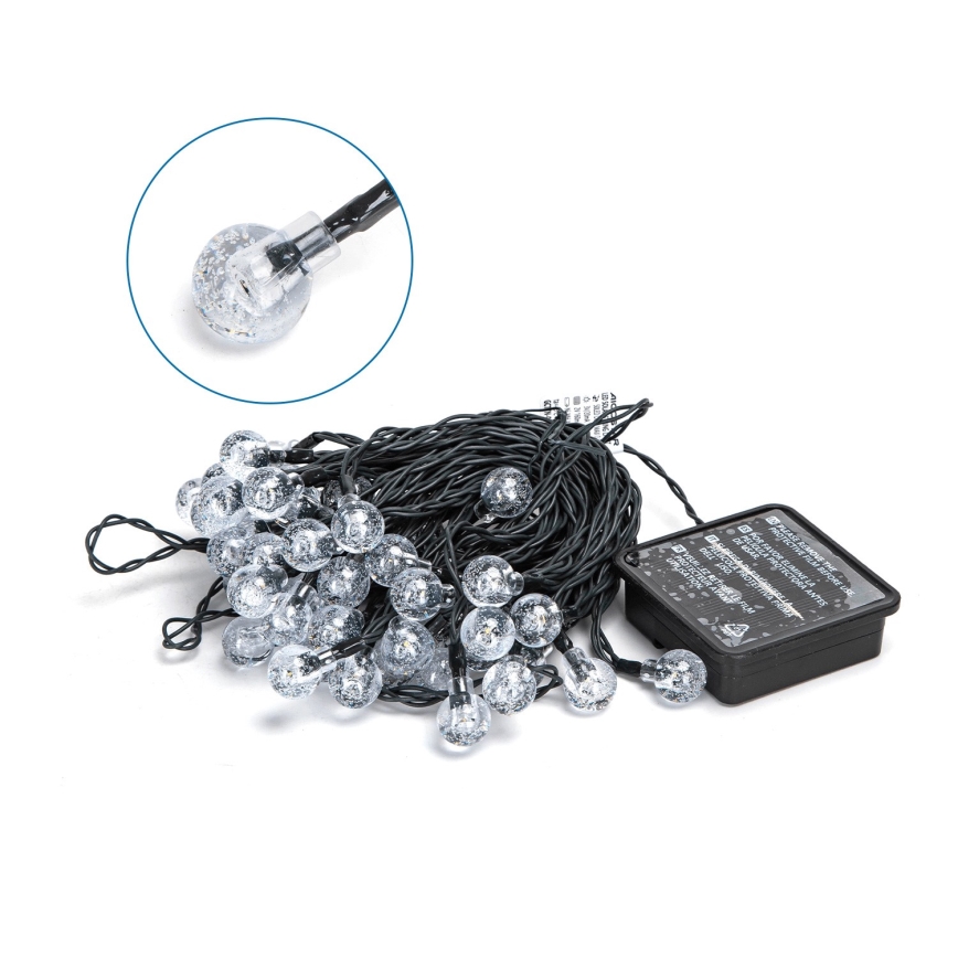 Aigostar - LED Solarni dekorativni lanac 50xLED/8 funkcije 12m 800 mAh IP65 topla bela