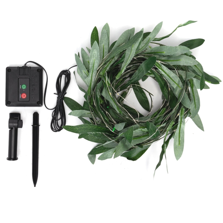 Aigostar - LED solarni lanac 100xLED/12m IP65 topla bela olive