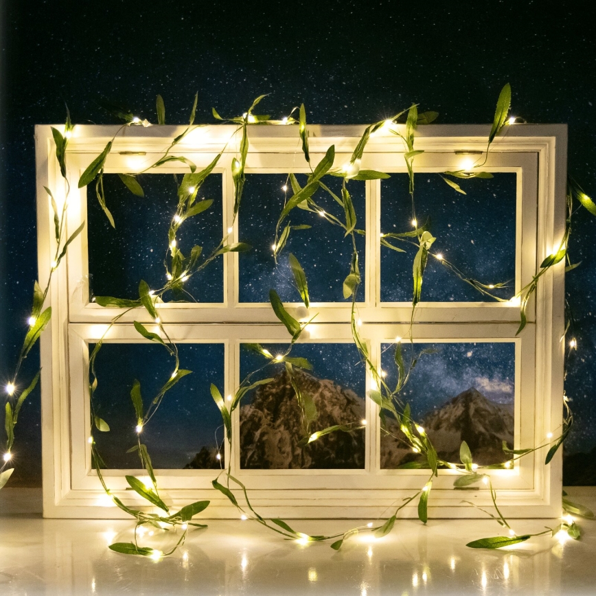 Aigostar - LED solarni lanac 100xLED/12m IP65 topla bela olive