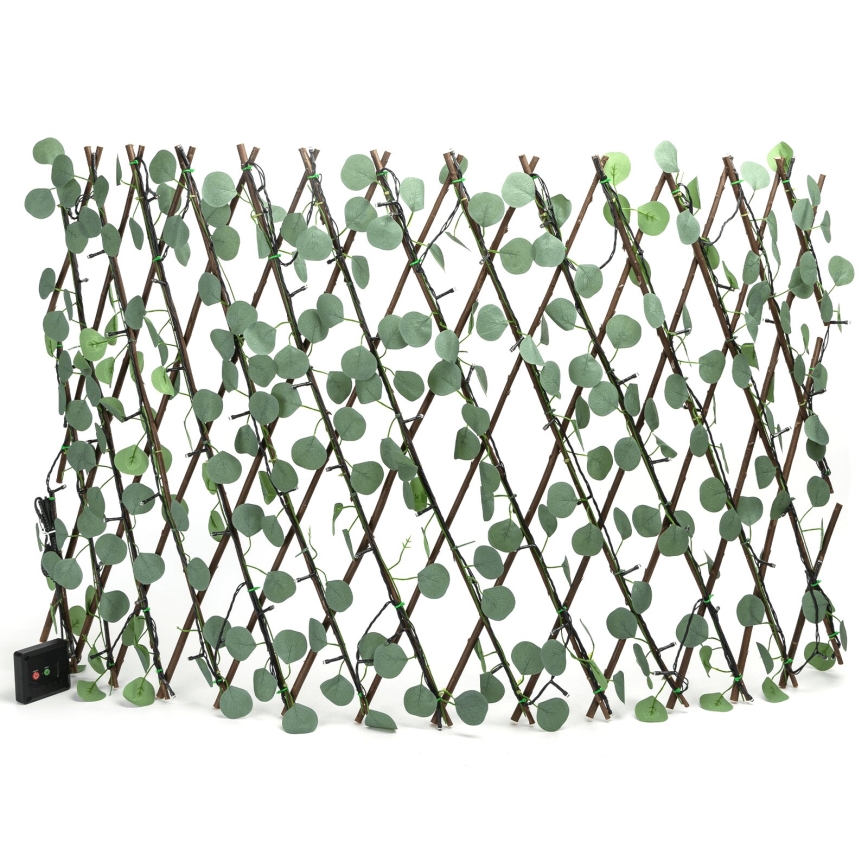 Aigostar - LED solarni lanac 102xLED/2x0,7m IP65 topla bela eukaliptus